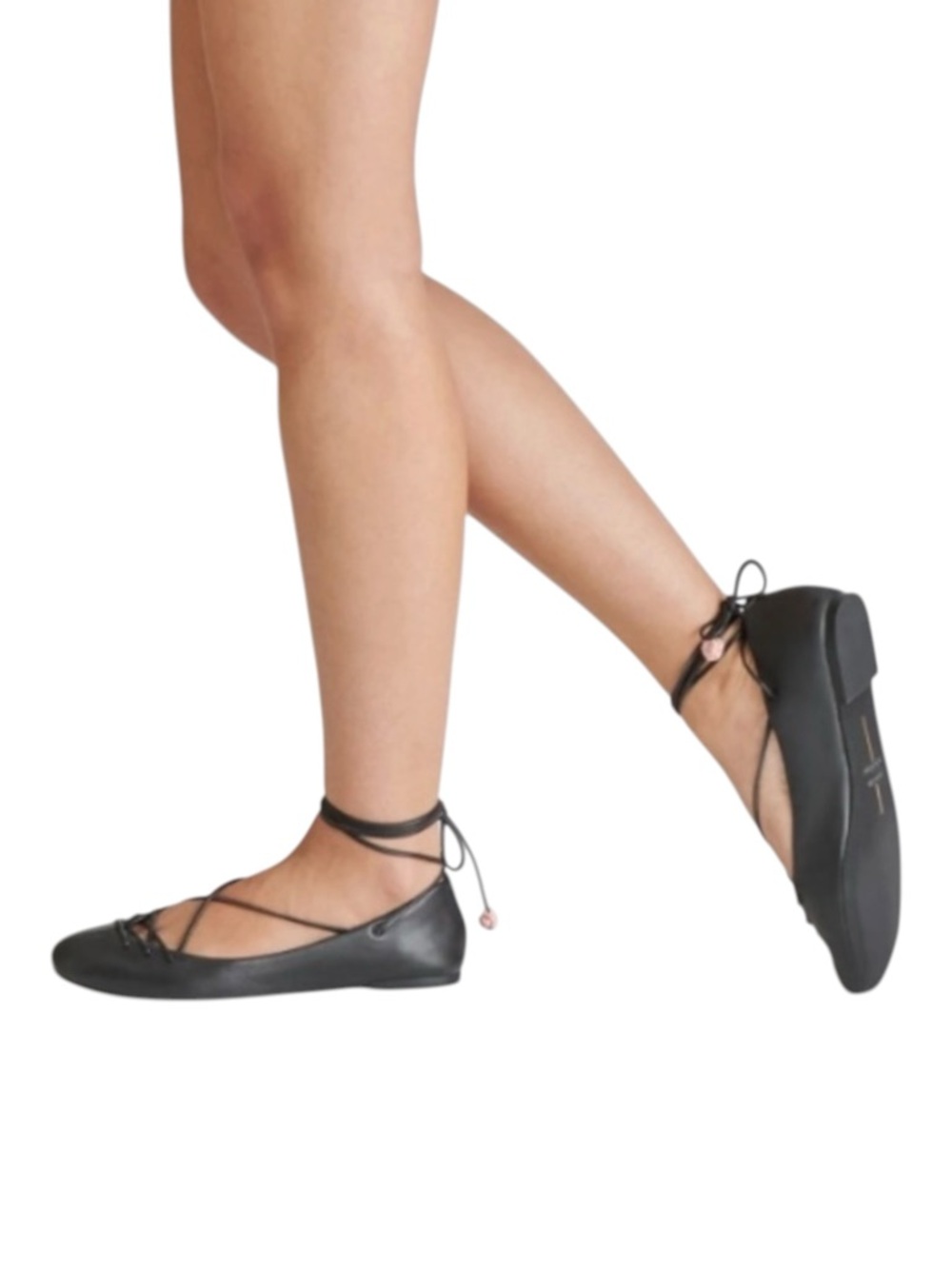 Dolce Vita x For Love and Lemons Ballet Flats Lace Up Black Size 9